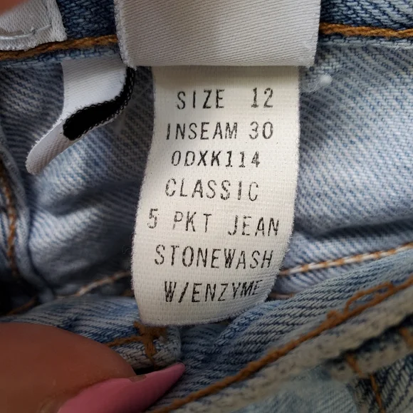 VINTAGE CALVIN KLEIN Light Denim 90s Jeans Sz 12 - Picture 16 of 16